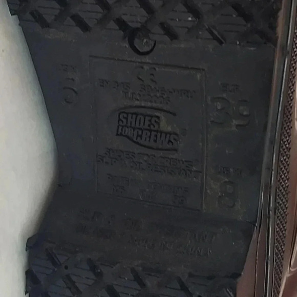 Shoes For Crews Pro Unisex Mens Size 6/Womens Size 8 Black Waterproof Boots - Picture 12 of 13